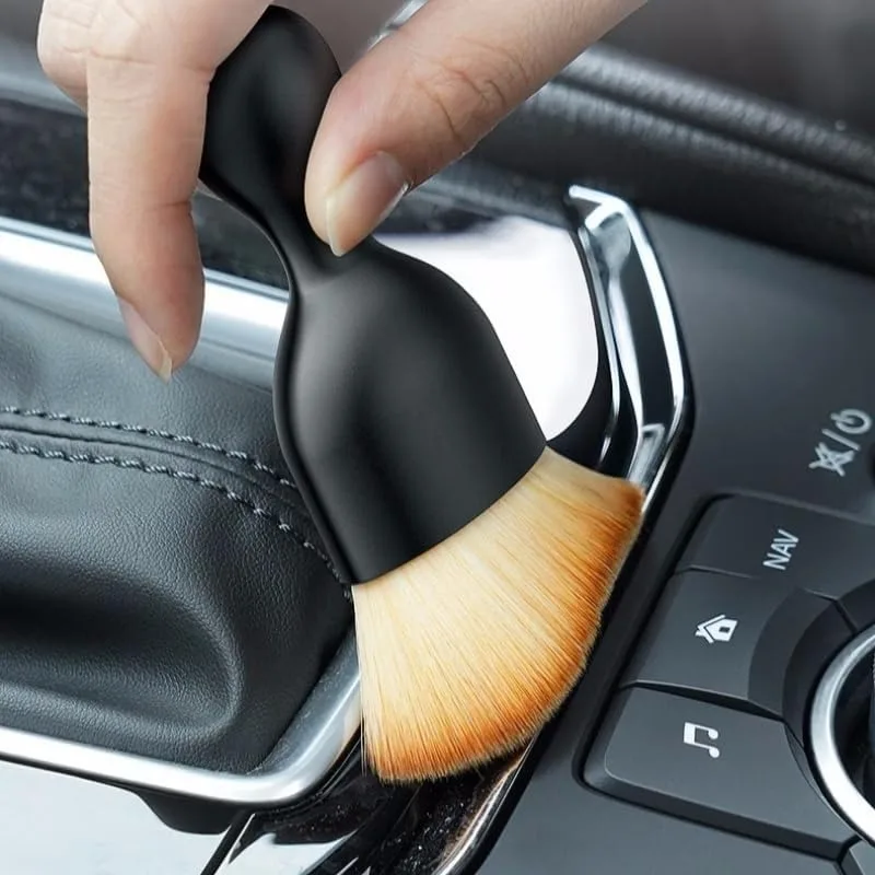 2Pcs Car Air Vent Cleaning Brush Soft Bristle Interior Dust Remover for Dashboard Keyboard Camera & Car Crevice Detailing Tool