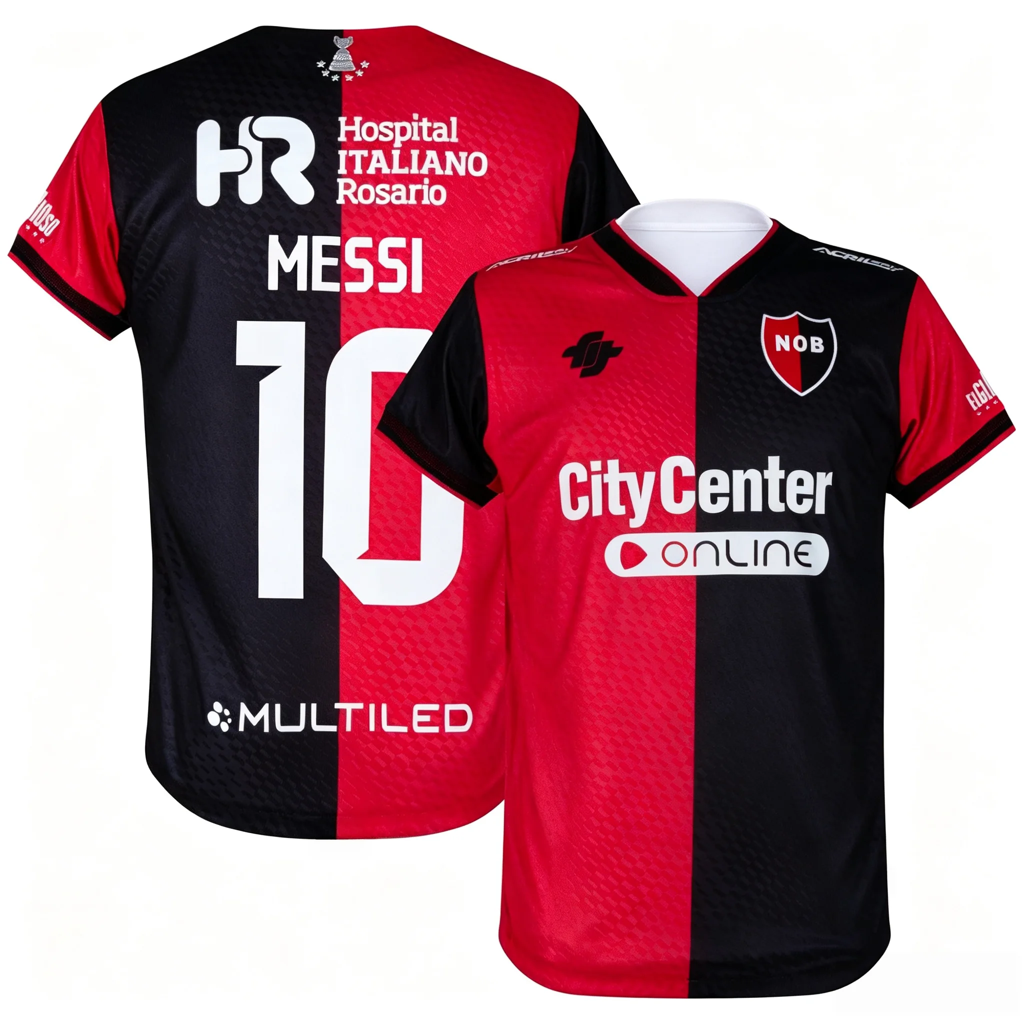 Newell's Old Boys Messi 10# Football Jersey, 3D Print Unisex Mesh Breathable Football Jersey, 2026 Men Quick Drying Jersey Shirt