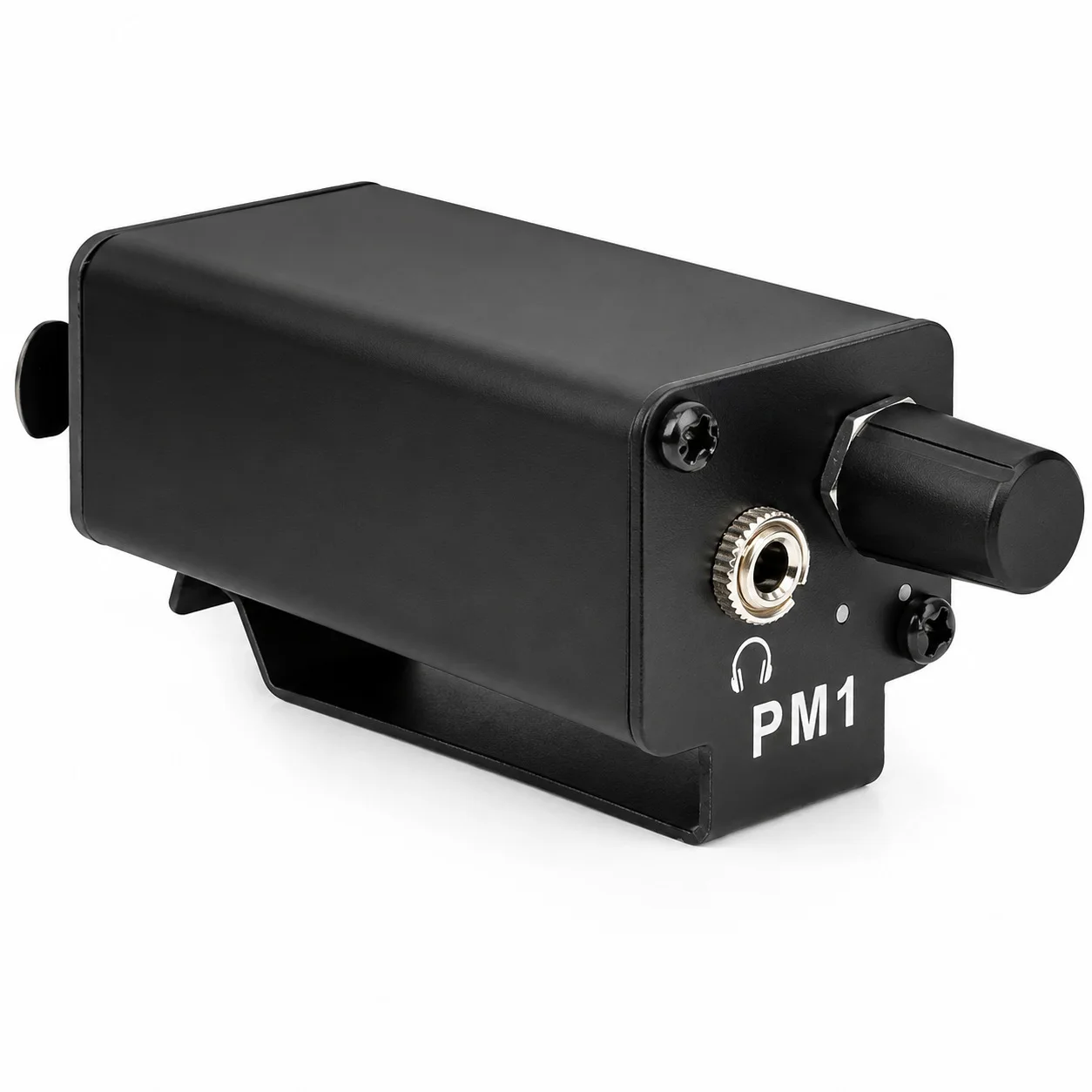 Single channel stereo monitor headphone amplifier, headphone precision volume control, compact headphone amplifier