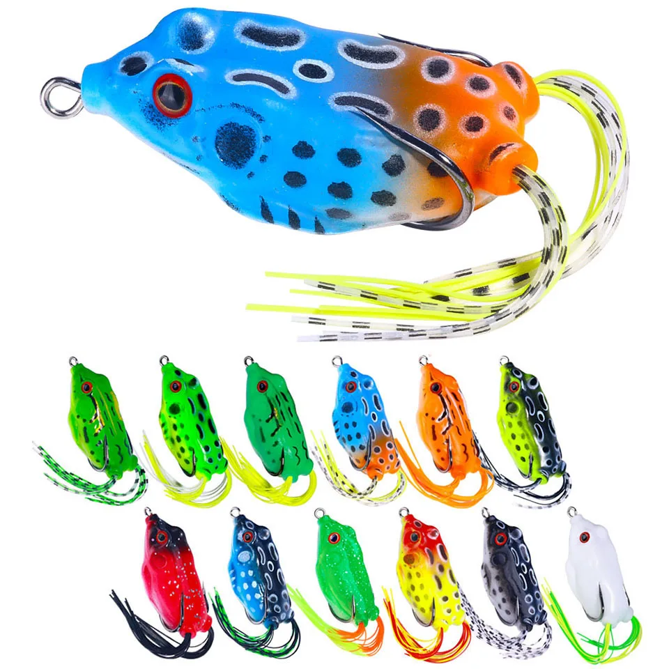 

1 piece Topwater Wobblers Fishing Lures Kit Popping Soft Bait Frog Type Lures for Bass Saltwater Freshwater Fishing