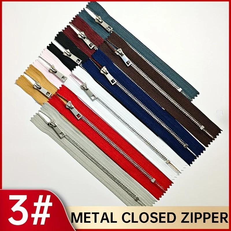 2 Stück 3 #   15–30 cm goldene Zähne, Metallreißverschluss für DIY-Taschen, Kleidung, Handtaschen, Nähzubehör, Armeegrün