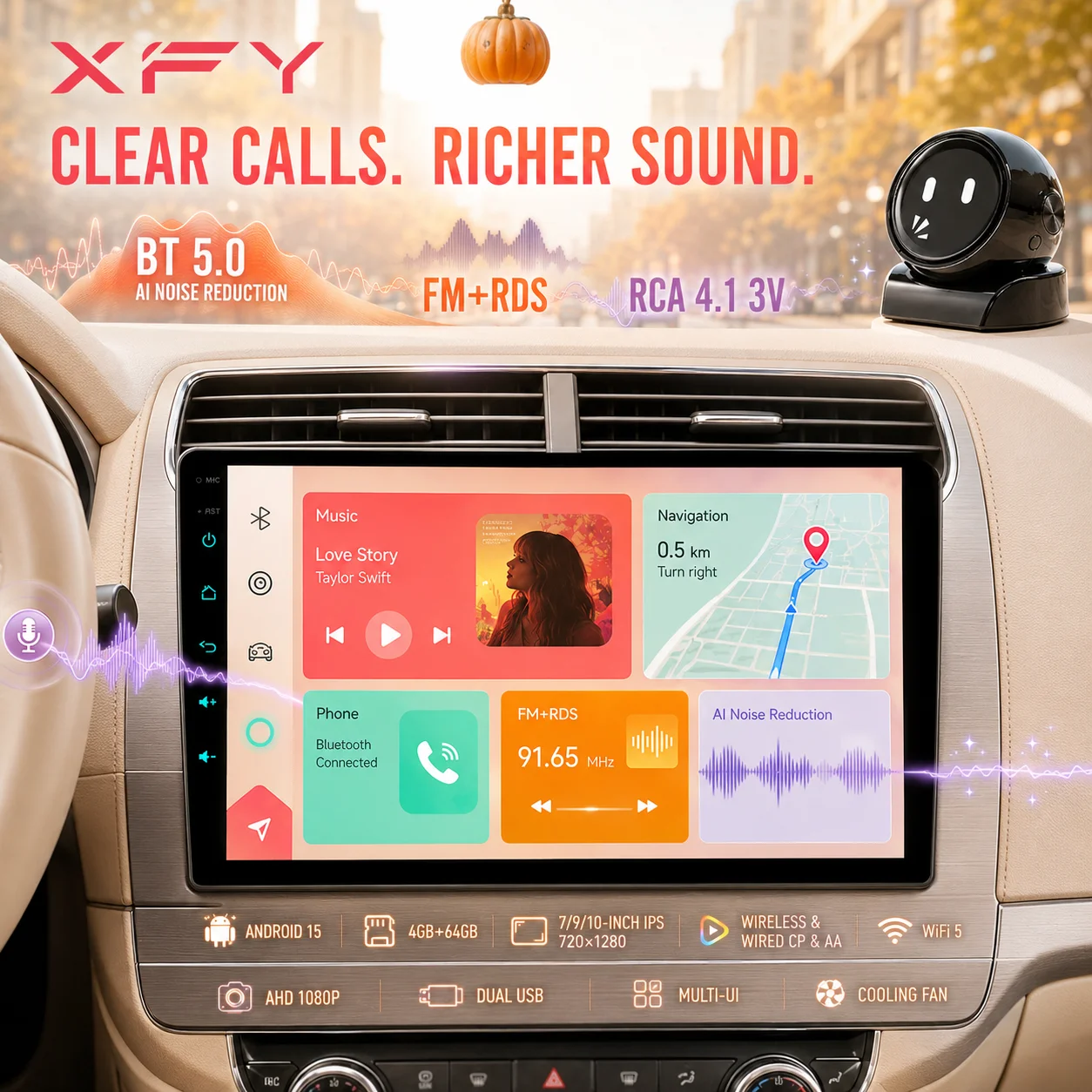 Autoradio 2Din Carplay Android 15 4G 64G Lecteur Multimédia Vidéo 7/9/10 Pouces Pour Nissan Kia Honda VW Hyundai Fiat Toyota Ford