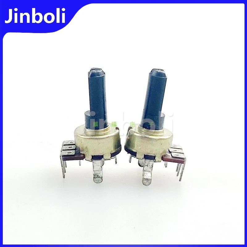 3PCS 12-type bent Foot Vertical 3-pin Single B10K Radio Amplifier Audio Volume Potentiometer 15mm Handle