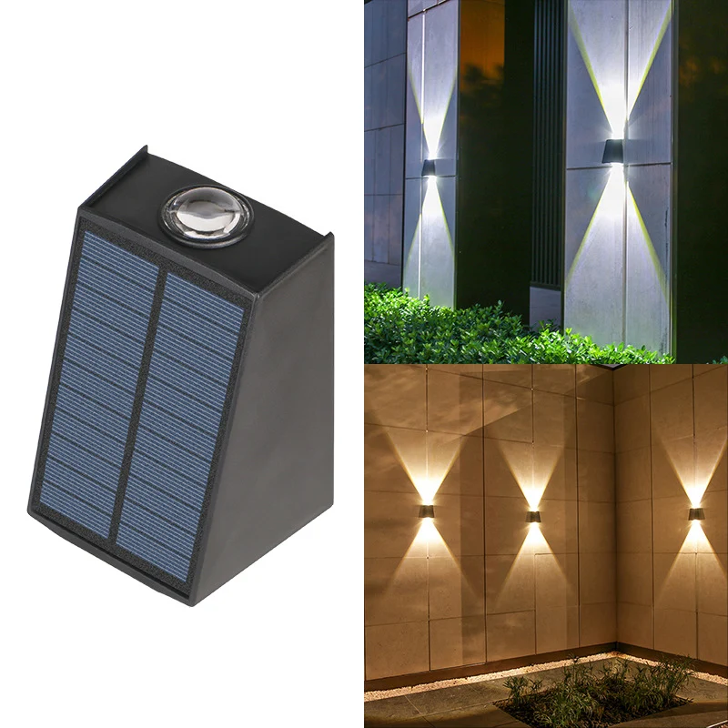 SHENZHITECH Solar-Außenwandleuchten, Atmosphärenlampe für Garten- und Hofdekoration, wasserdichte Wandleuchte für den Außenbereich 3