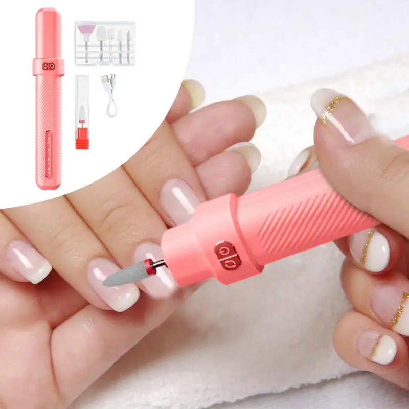 Rectifieuse électrique pour ongles, outil de manucure et de pédicure professionnel, vitesse réglable, lumière LED, sans fil, aste