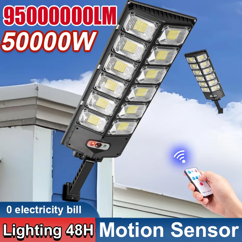95000000LM Ultra Powerful Solar Lamp With Remote Control Outdoor Solar Induction Street Yard Light IP67 Waterproof Garden Lights