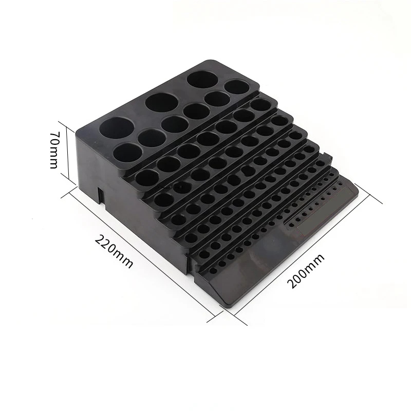 Black Drill Bit Storage Box Milling Cutter Drill Finishing Holder Organizer Case