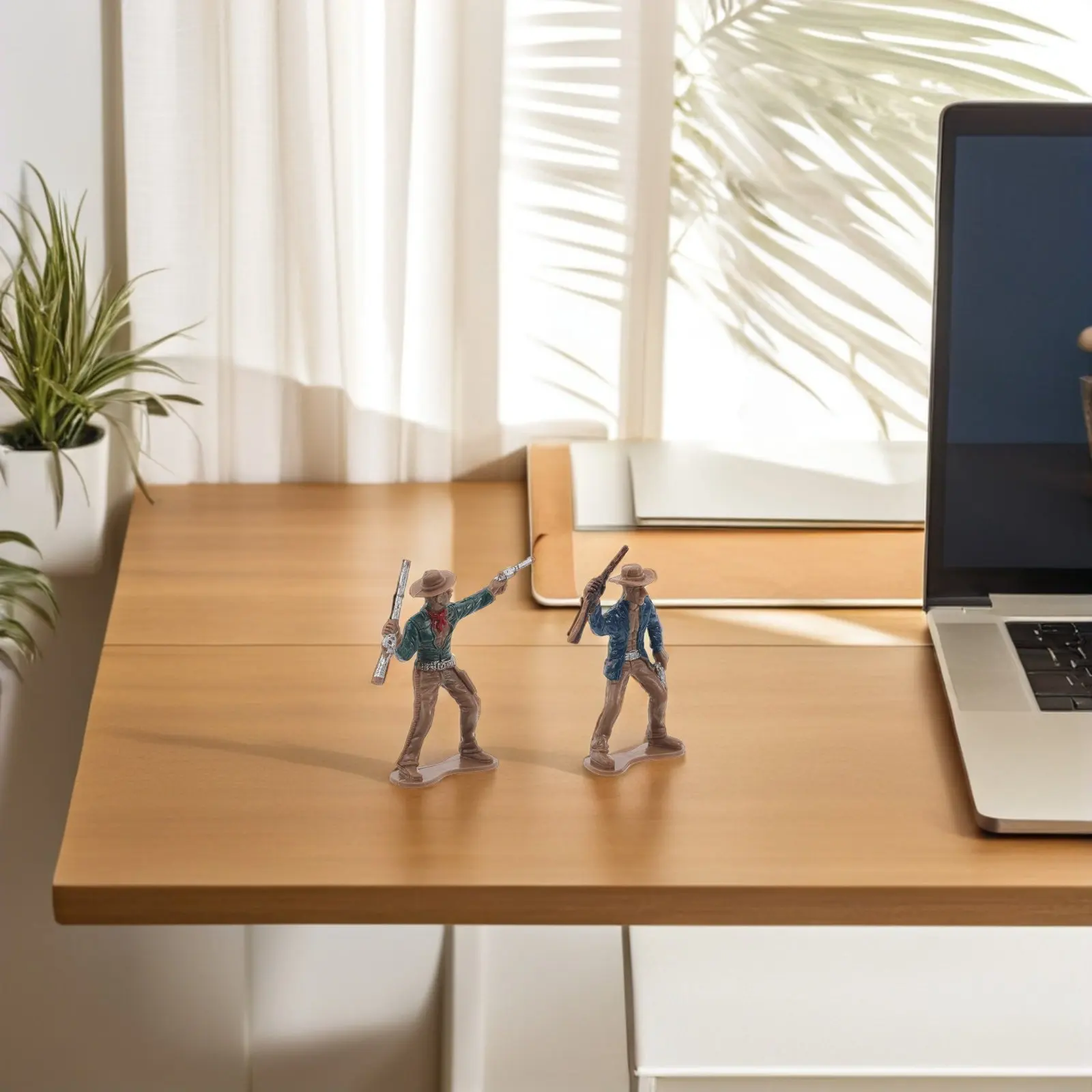 

12Pcs Western Cowboy Figures Mini Wild West Plastic Statues for Educational Home Decor Party Cake Toppers Photo Prop