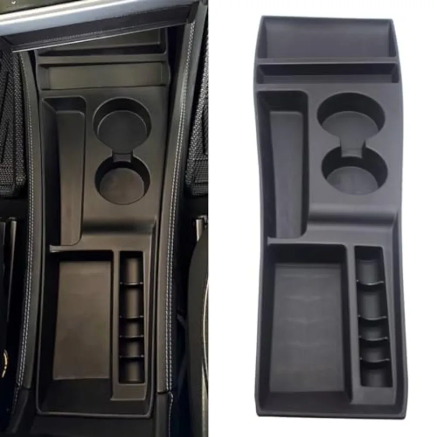 

for 2012-2015 Tesla Model S Center Console Organizer Tray Silicone Cup Holder Compartments Storage Bins fits Model S Accessorie