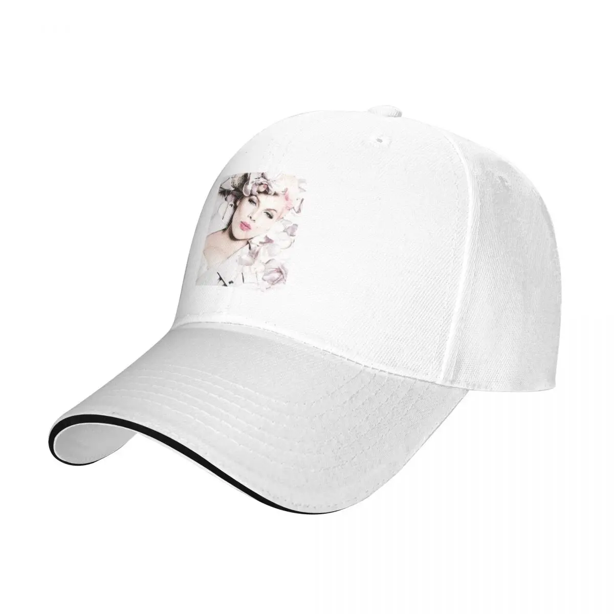 

Beautiful Women And Flower Baseball Cap custom Hat Kids Hat Snap Back Hat Fashion Beach Women's Beach Outlet Men's