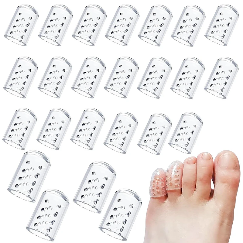 2-100 قطع سيليكون مكافحة الاحتكاك تو حامي هلام تنفس تو قبعات يغطي العناية بالقدم الإصبع مرونة يمنع ظهور البثور