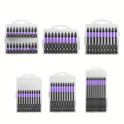 Conjunto de chave de fenda cruzada ph2, cabeça de lote magnético, broca de impacto, liga de aço, chave de fenda cruzada antiderrapante 25/50/65/70/90mm, 10/20 peças