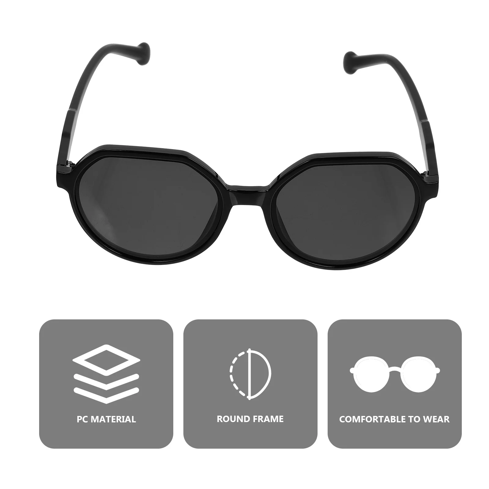 

1 Pair Candy Color Round Sunglasses Ergonomic Design Unisex Lightweight Uv Protection For Outdoor Driving Eye