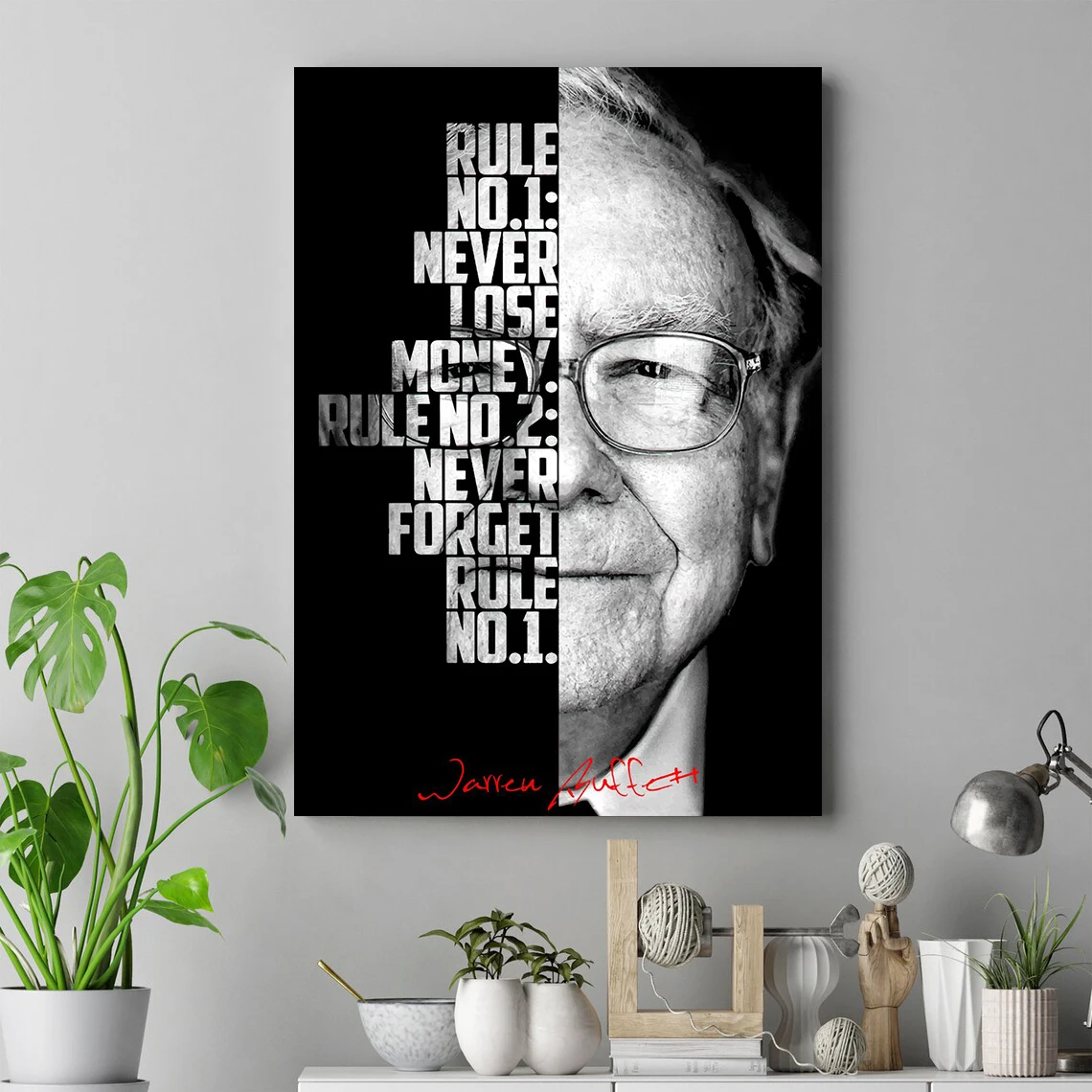 Stock Market Trading Warren-Buffett Movational Legend Great Quotes Poster Canvas Painting Wall Pictures Home Office Decor