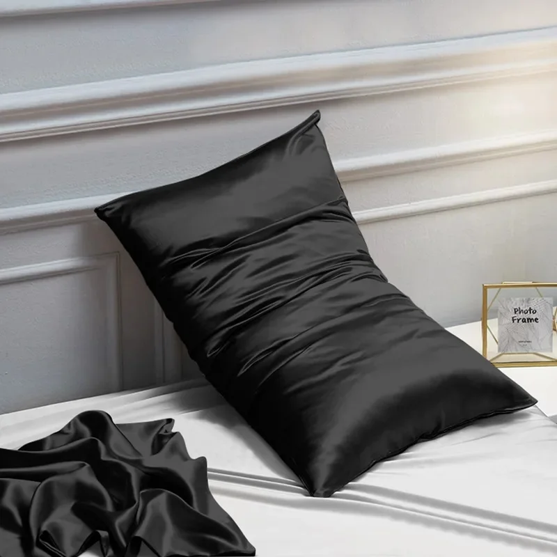 1/2pcs Satin Silk Pillowcase for Hair and Skin, Coral Pillow Cases Standard Size Set of Super Soft Pillow Case view 5