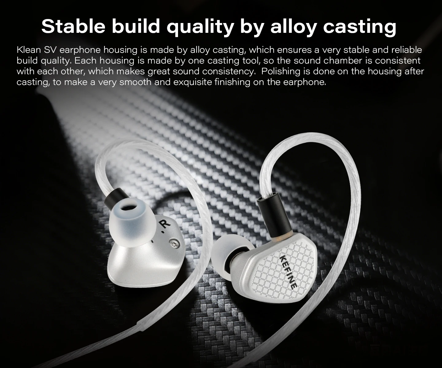 Kefine Klean SV 10mm DLC Membran-Dynamischer Treiber HiFi IEM Kopfhörer mit Robuster und Langlebiger Konstruktion – Detail 6