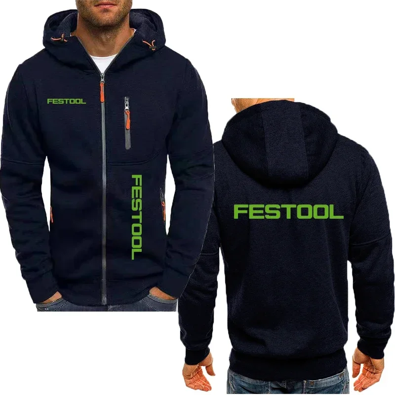 Spring and Autumn Men's hooded jacket Festool tools printing Fashion casual y2k men's hoodie fleece cotton men's hoodie