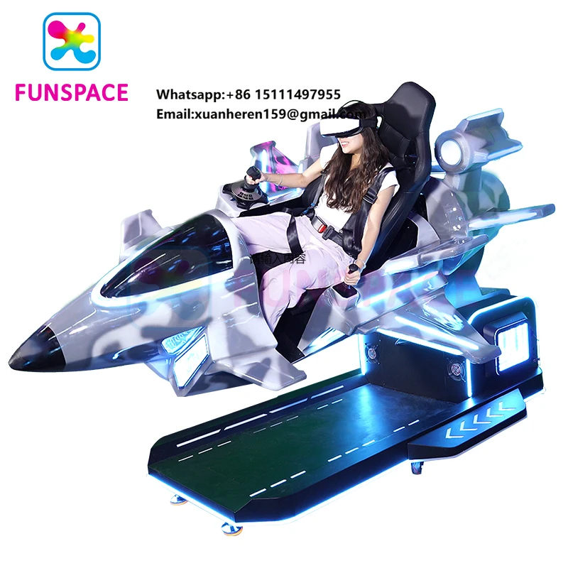 Funspace Factory Wholesale VR Equipment 9D VR Shooting Flight Game Virtual Reality Airplane Simulator