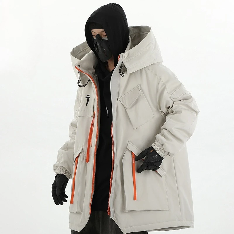 

Winter New Style Multi-pocket Hiking Jacket Cotton Coat for Both Men and Women Loose and Casual Thick Hooded Cotton Coat