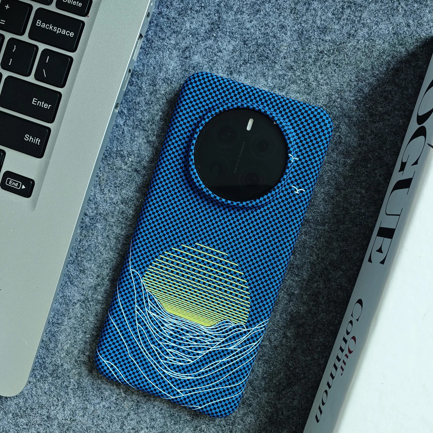 

Funda For Honor Magic 7 Pro Case Lightweight Hard PC Carbon Fibre Texture Slim Moonset Pattern Protective Bumper Hard Back Cover