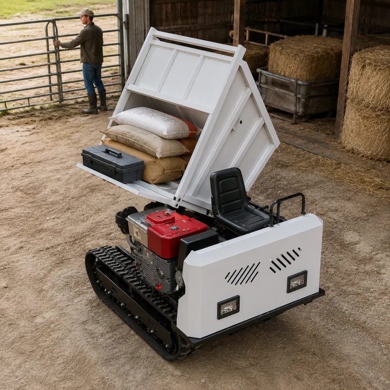 Heavy Duty Hydraulic Lift Tracked Dumper For Orchard Farm Transport To Solve Labor Shortages Leading Professional Factory