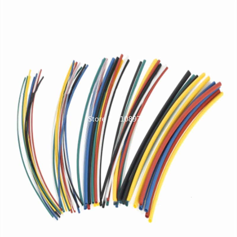 70Pcs/lots 2:1 Heat Shrink Tube Kit Shrinking Assorted Polyolefin Insulation Sleeving Heat Shrink Tubing Wire Cable 5 Sizes