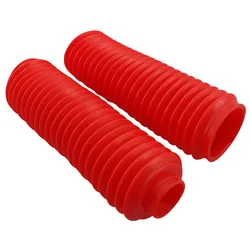 Motorcycle Red Front Fork Shock Absorber Dust Cover Rubber Gaiters Gators Boots Dustproof Protection Guard Accessories