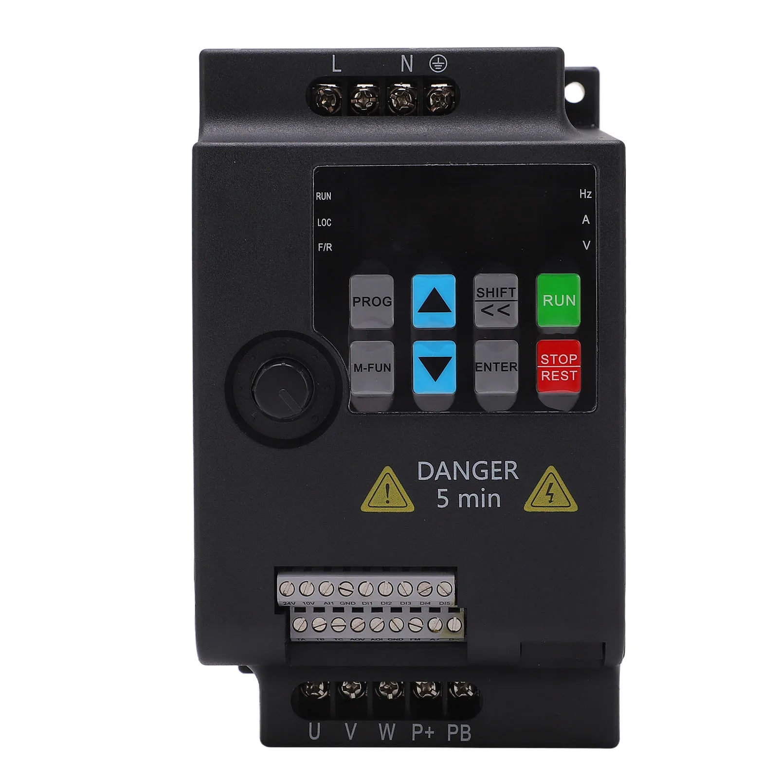 

Motor Speed Controller Frequency Inverter Multi Control Modes Strong Load Capacity AC220V Input AC0‑220V Output for Water Pump
