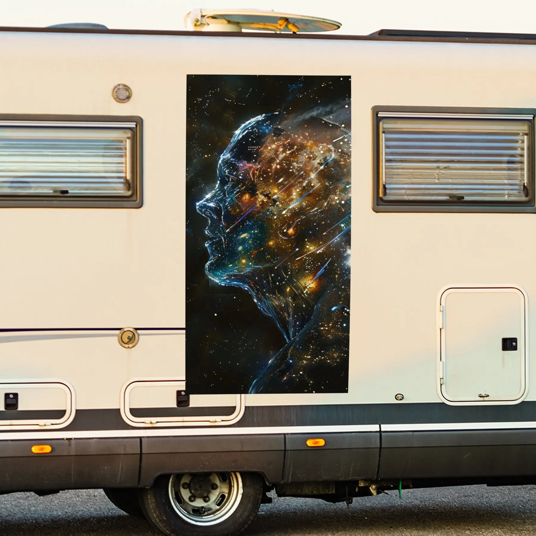 

Автомобильная наклейка с изображением космического света, виниловая наклейка на сторону моторики дома, водонепроницаемая самоклеящаяся виниловая наклейка на сторону