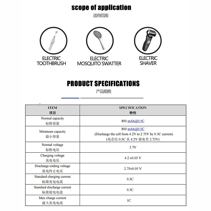 1-50pcs LiitoKala 14500 800mAh 3.7V Li-ion rechargeable battery for Remotely piloted aircraft Flashlight Electric toy Small fan