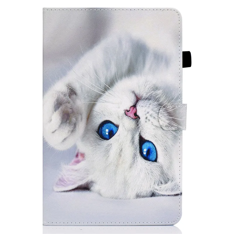 For Huawei Matepad T10s Case Cute Cat Painted Wallet Stand Tablet Funda For Huawei Matepad T10 Case For Huawei T 10s Cover+Gift