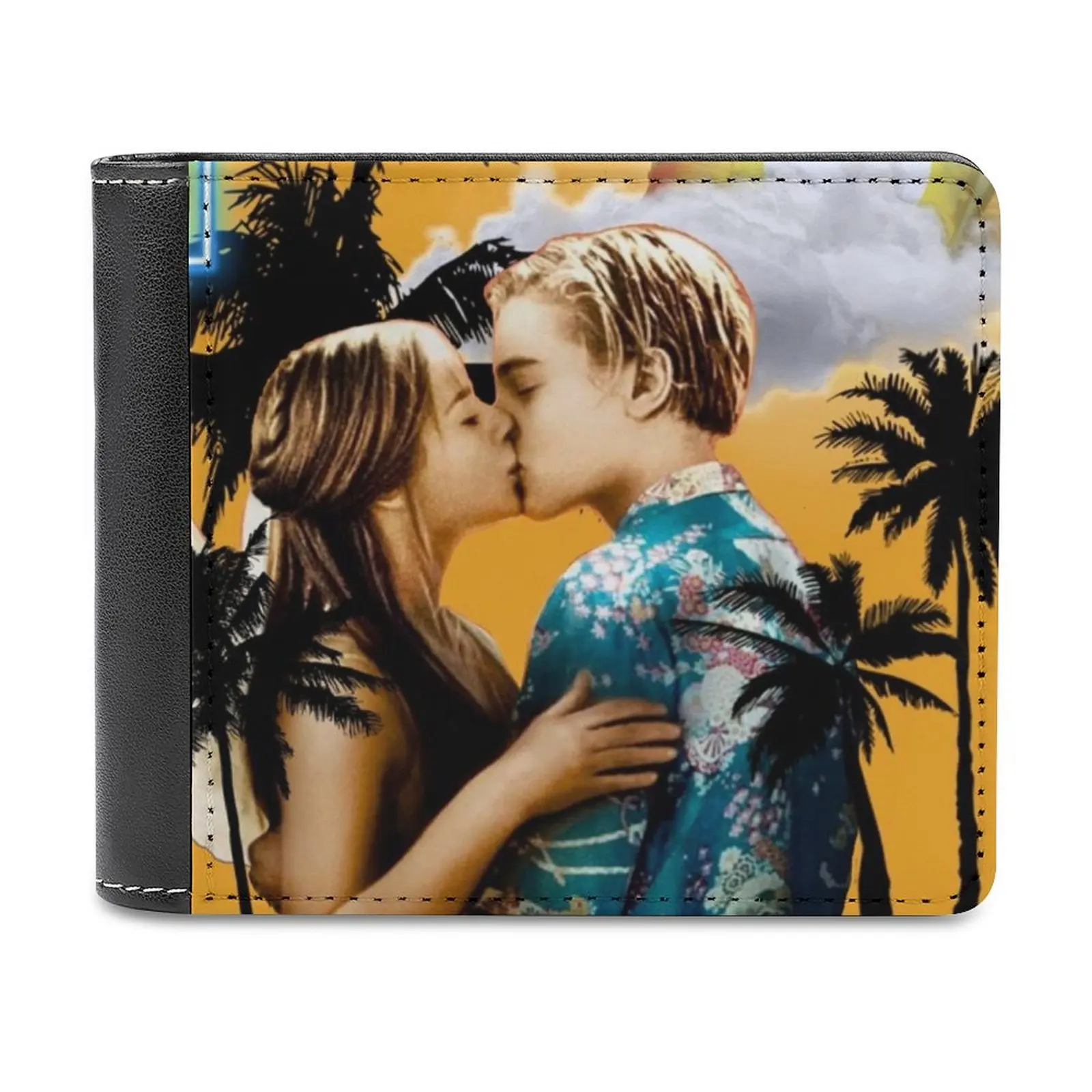 

Romeo And Juliet-Baz Luhrmann Leather Wallet Men Classic Black Purse Credit Card Holder Fashion Men's Wallet Romeo And Juliet