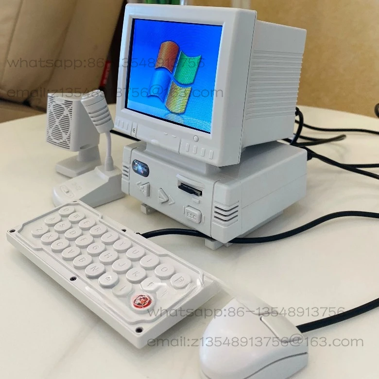 

Retro nostalgic desktop 3.5-inch mini computer, small TV, home game console, children's gifts