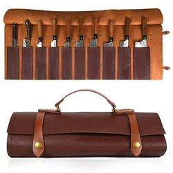 8 9 11 Slot Portable Kitchen Knife Roll Bag Foldable Camping Picnic Carry Case Chef Cooking Knife Storage Pocket Organizer Tools