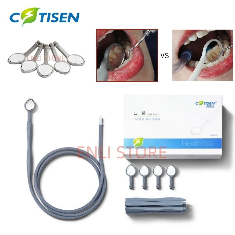 1Set Dental Mouth Opener Mirror Dentistry Cheek Lip Retractor Highly efficient saliva-sucking Mouth Mirrors Sterilisable