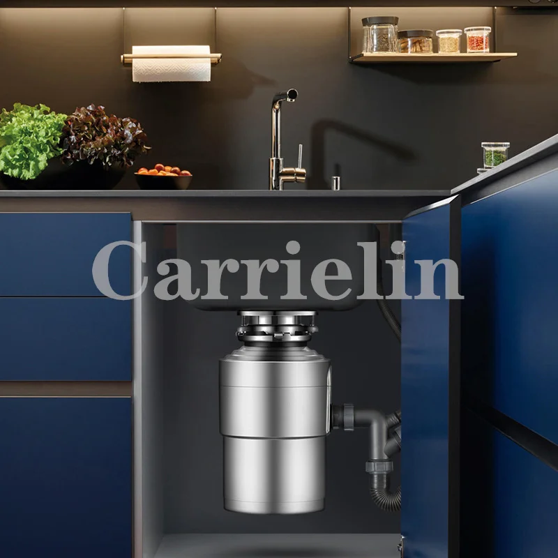 Triturador de lixo de cozinha 800W Triturador de resíduos alimentares Aparelhos de moedor de Dteel inoxidável