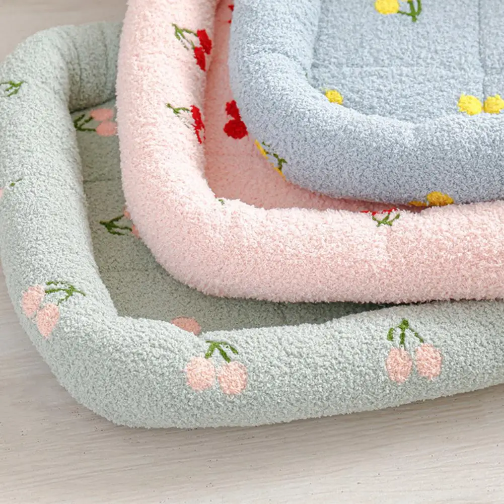 Dog Bed Thick Breathable Soft Comfortable Kitten Mat Lovely Reusable Washable Puppy Square Kennels Pet Supplies For Household