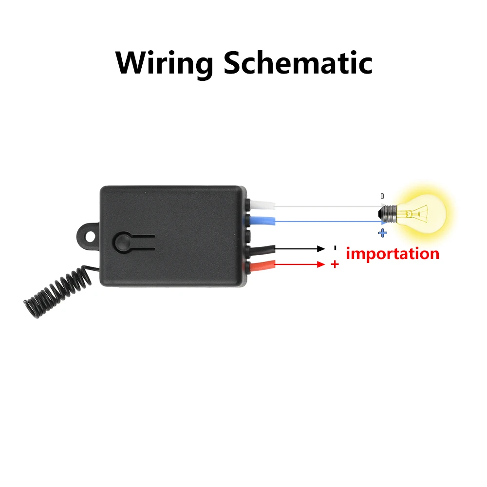 DC 5-60V KR2401FB Smart Wireless Switch Receiver  433Mhz RF Wireless Relay Remote Control Switch 10A