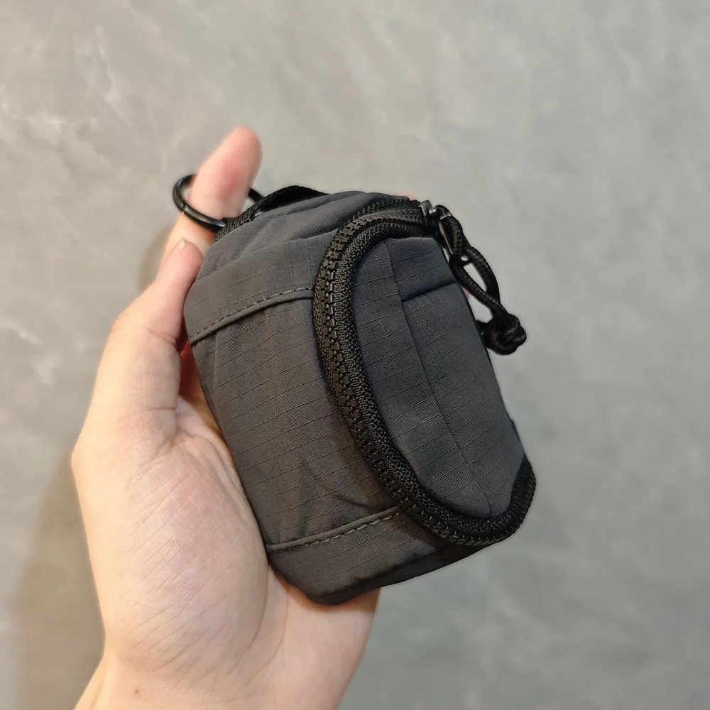 Multifunctional Keychain EDC Pouch Portable Earbuds Case Coin Purse Card Holder with Clip for Backpack Travel Hanging Pouch