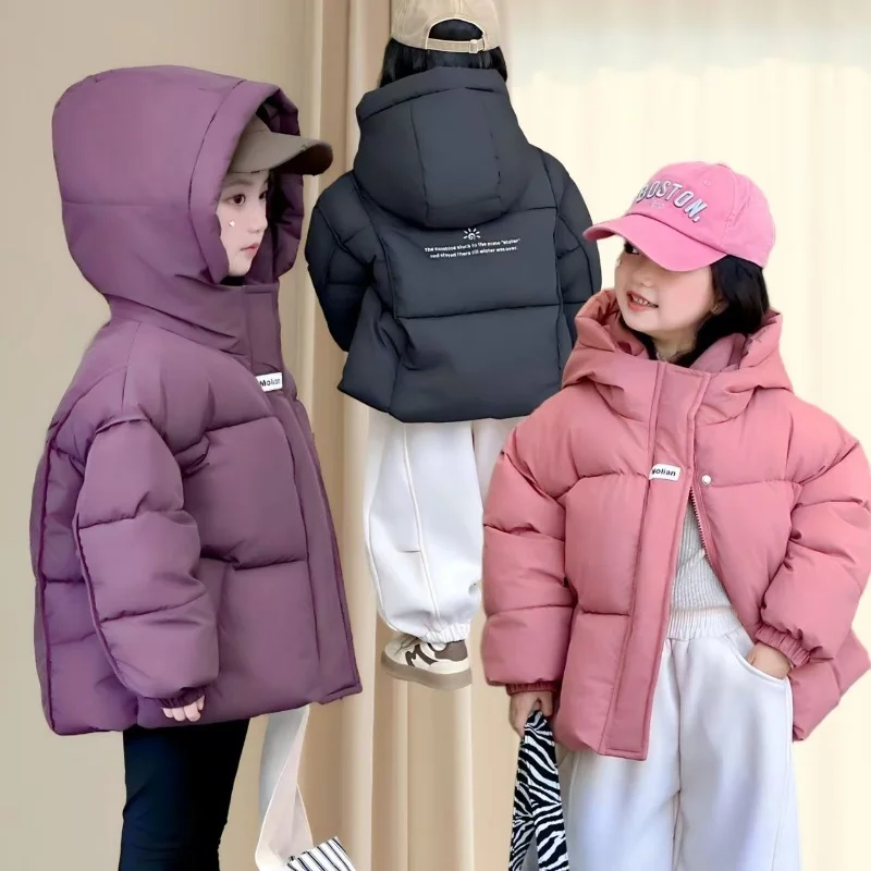 

Children's Down Cotton Jacke Winter Warm Hooded Cotton Jacket Thick Windproof and Waterproof Hooded Cotton Jacket for Adults