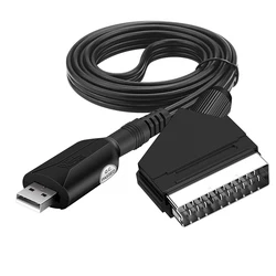 SCART para USB 2.0 Video Capture Card, Easy Cap, DVD, DVR, Conversor VHS, Cartão Adaptador, TV Vídeo Áudio