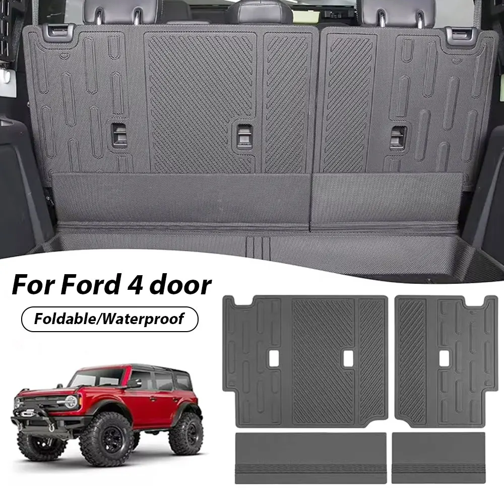 

Rear Seat Back Cover Backrest Protector Pad For Ford Bronco 4Door Split Seat Liner Cargo Mats Case With Interior Car Accessories