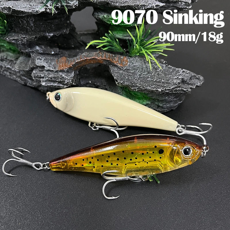 90mm 18g Sinking Pencil Fishing Lures Inshore Twitchbait Saltwater Pesca Artificial Hard Baits Topwater Trout Carp Supplies 9070