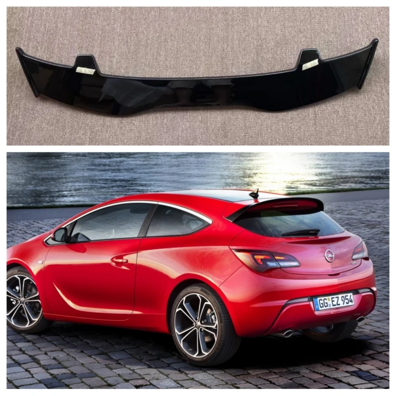 For opel astra j gtc 2015 Spoiler High Quality ABS Material Rear Roof Spoiler Wing Trunk Lip Boot Cover Car Styling