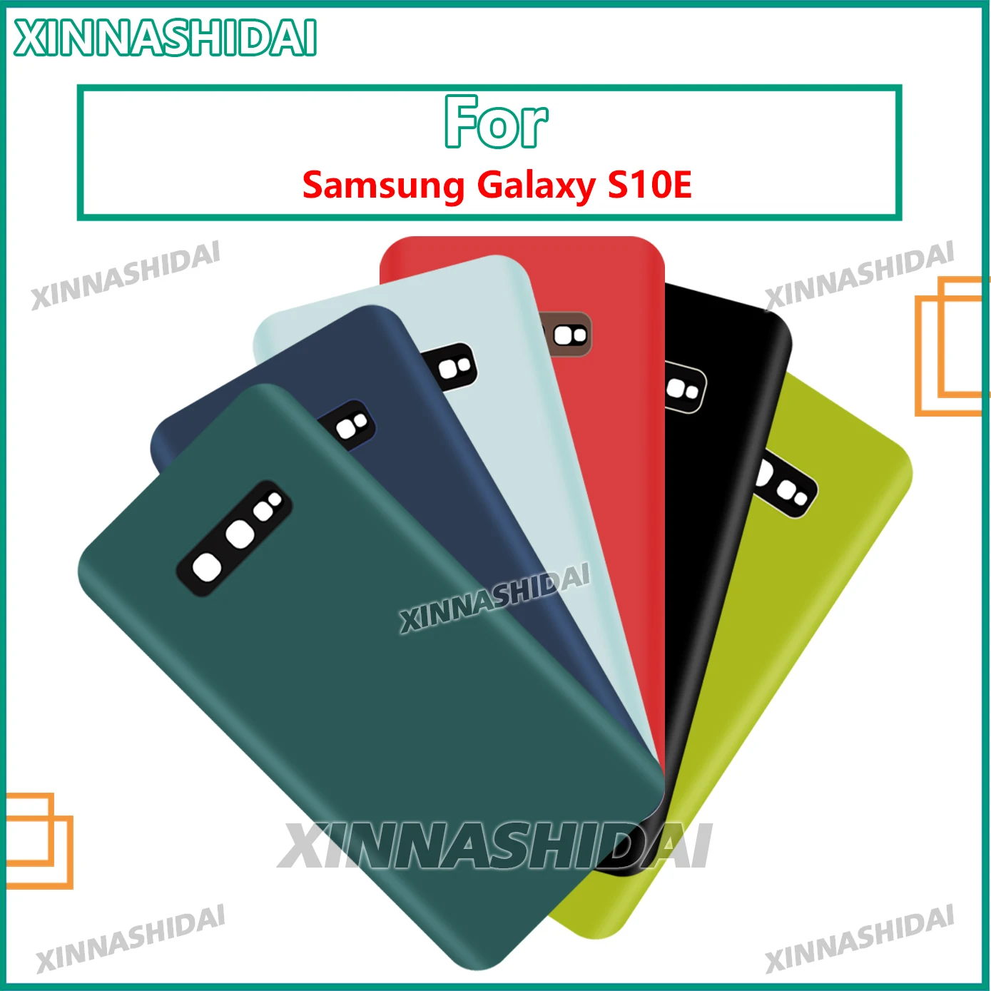 

Задняя крышка корпуса задней двери для Samsung Galaxy S10E, крышка батарейного отсека с запасными частями для объектива камеры