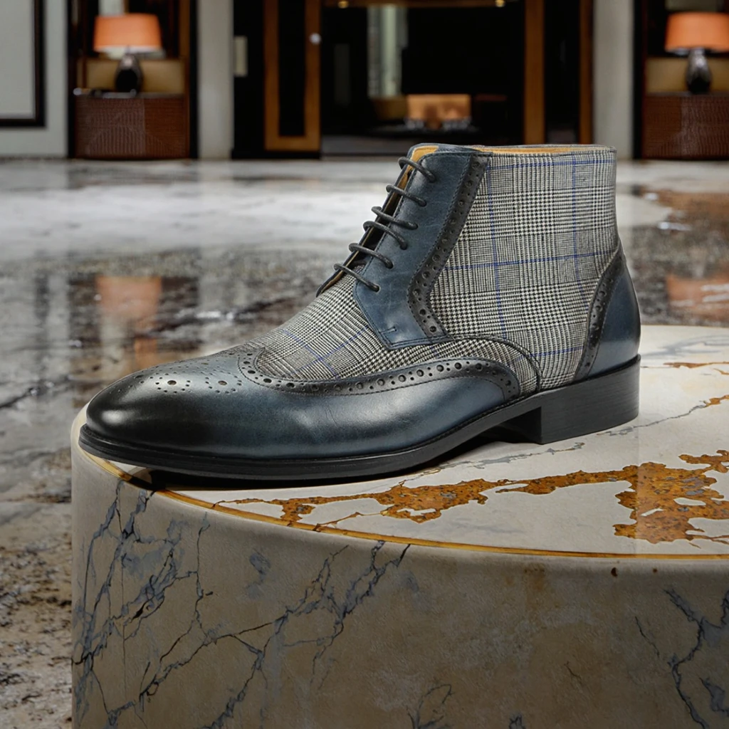 

Wholesale Fashion Men's Boots Genuine Cowhide Leather Chelsea Boots New Anti-Slippery Pointed Toe Fashion Sapato Social Classic