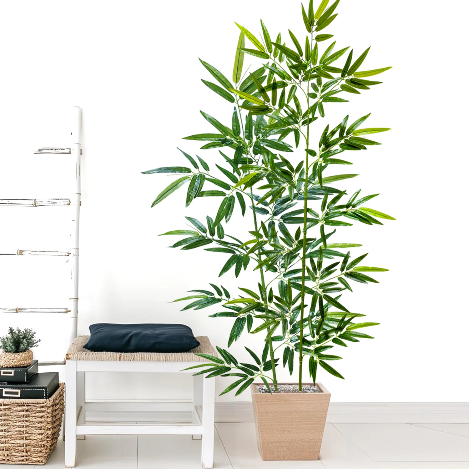 120-240cm/94,4in Künstliche Bambus- und Monstera-Pflanzen, Künstliche Palmen, Hohe Grünpflanzen, Geeignet für Zuhause, Garten und Zimmer – Detail 19