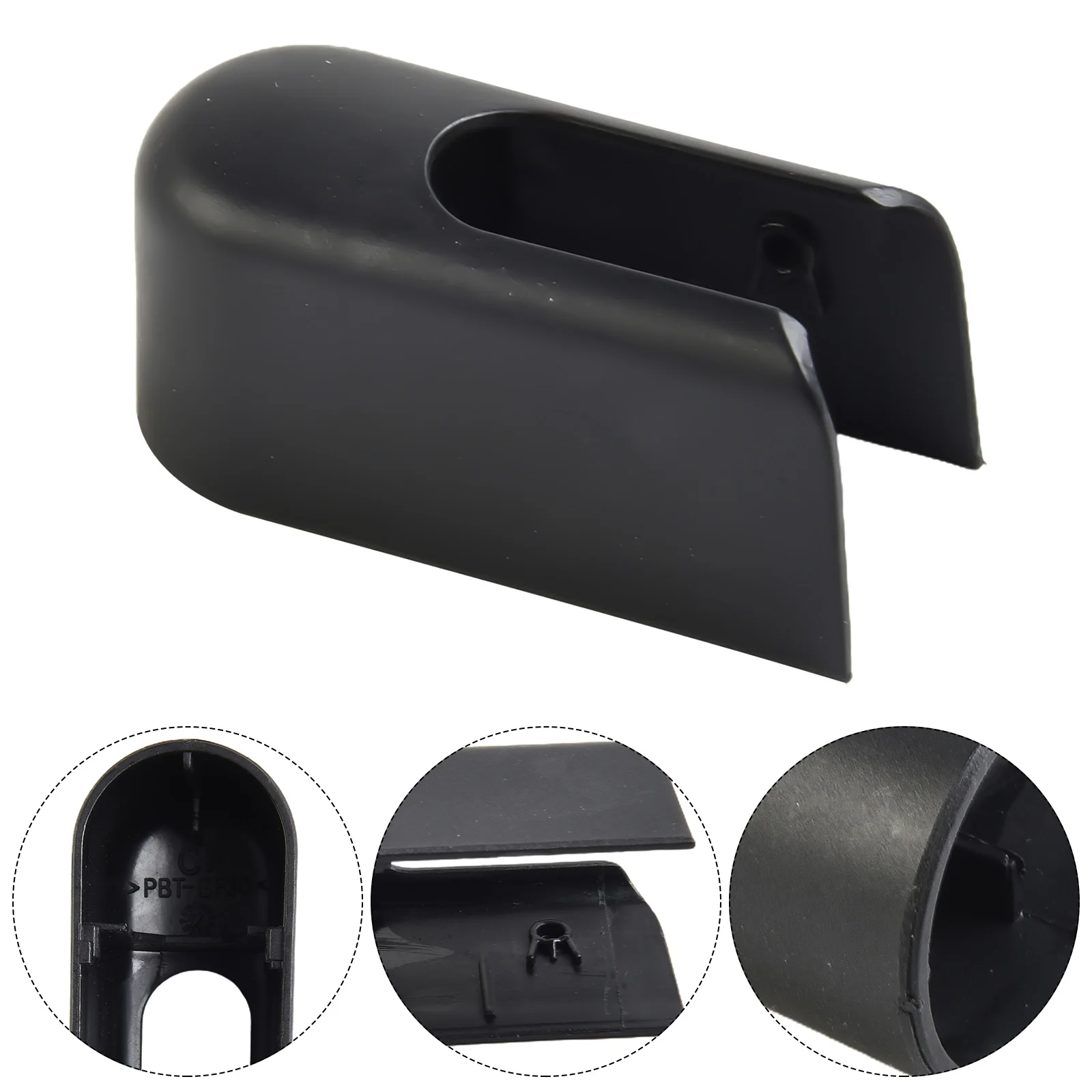 High Quality Practical Useful Wiper Arm Nut Cover Cap Parts Rear 1pcs Replacement Windshield Accessories Black