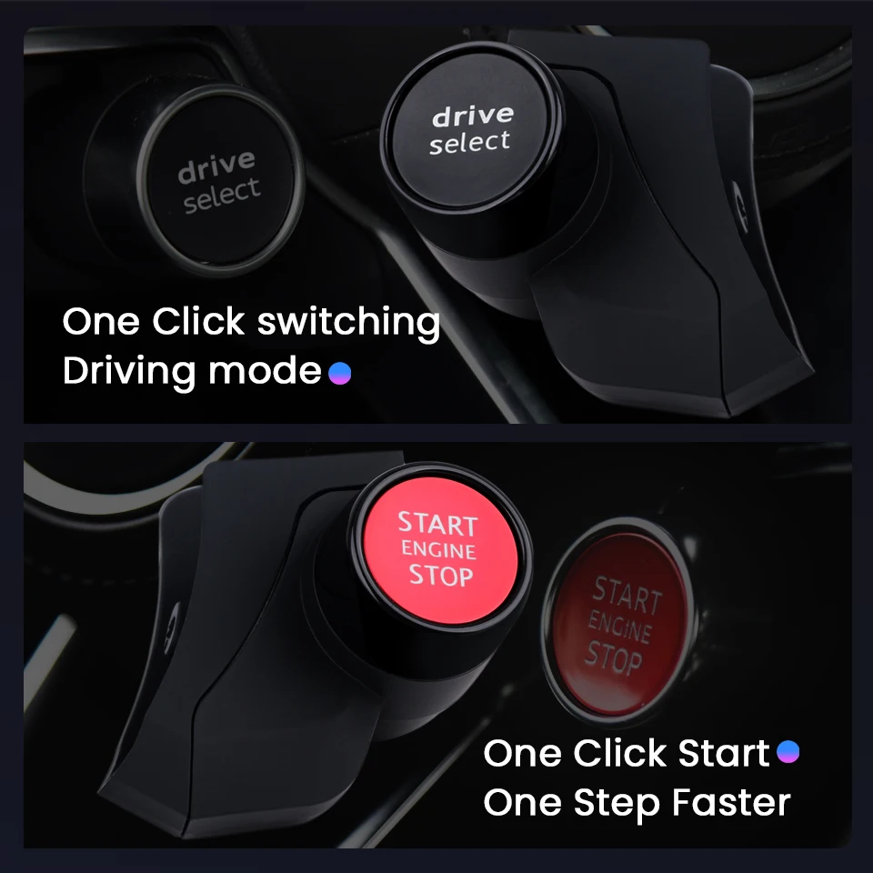 Car R8 Style Steering Wheel Engine Start Stop Switch Driving Mode Change Button Switch For Audi A3 A4 A5 A6 A7 A8 Q2 TT R8 Q3 Q5