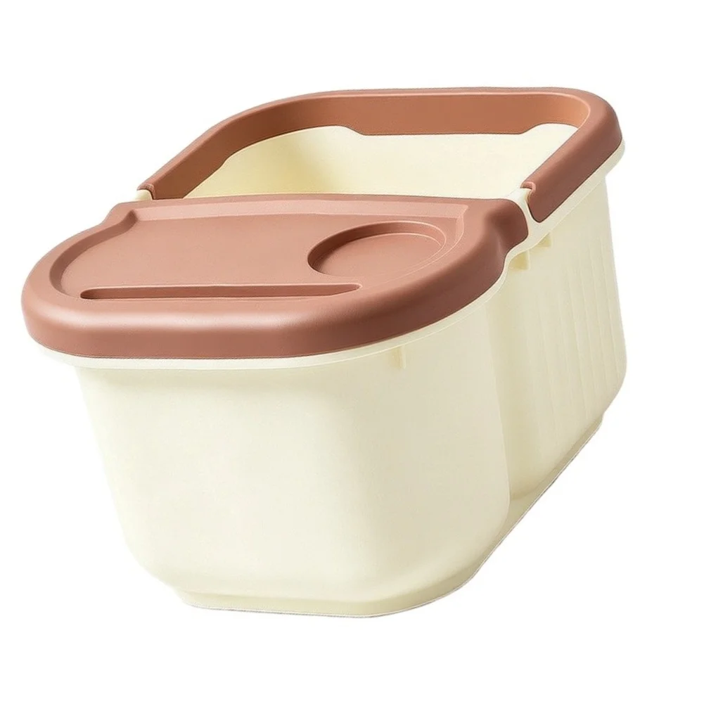 Cream Foot Bath Tub Featuring Gentle Acupressure Massage and Compact Folding Structure 36.5x28x21cm PP Material